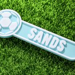 Gepersonaliseerde 3D afgedrukte bal sport sleutelhanger met naam Game Day verjaardagscadeau voor bal sportliefhebbers