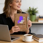 Cahier de notes en cuir PU personnalisé avec logo nom et slogan - Contient un stylo - Cadeau d'anniversaire pour les entreprises et les collègues