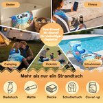 Personalisiertes Strandtuch mit Wassereffekt-Initiale | Meerestiermotiv | in Übergröße erhältlich | Sommerausflug Geburtstag Geschenk für Kinder