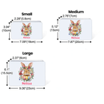 Personalisierte niedliche Hase Geburt Blumenkranz Ostern Keksdose mit Namen Ostern Party Geschenk für Kinder