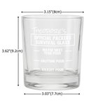 Personalized Football Team Pour Line 10 oz Whiskey Glass with Name Father's Day Birthday Gift for Football Fans