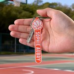 Gepersonaliseerde 3D afgedrukte bal sport sleutelhanger met naam Game Day verjaardagscadeau voor bal sportliefhebbers