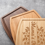 Tagliere personalizzato per salumi con titolo e scanalatura per succhi di frutta Regalo di inaugurazione per mamma, coppia e famiglia