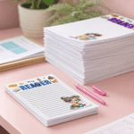 Bloc-notes personnalisé avec 40/80 pages Nom et texte Agenda quotidien Cadeau d'anniversaire pour filles Étudiants