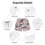 Personlig 1-5 ansiktsfoto amerikansk flagg hurtigtørkende badebukse badeshorts med nettingfôr Independence Day Beach Party gave til menn