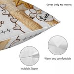 Personalized Imitation Embroidered Pet Photo Heart Paw Print Soft Throw Pillow Cover with Name Meaningful Birthday Gift for Cat Dog Pet Owner