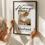 Gepersonaliseerd In Liefdevol Geheugen Fotoposter Ingelijst Schilderij met Bijnaam en Datum Betekenisvol Sympathiegeschenk voor Verlies van Vader Mam Echtgenoot