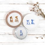 Assiette en céramique avec nom et support pour portrait d'animal de compagnie personnalisé et dessiné à la main Décoration de la maison Utilisation quotidienne Sympathie Cadeau commémoratif pour le pr