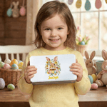 Personalisierte niedliche Hase Geburt Blumenkranz Ostern Keksdose mit Namen Ostern Party Geschenk für Kinder
