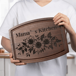 Tagliere personalizzato per salumi con titolo e scanalatura per succhi di frutta Regalo di inaugurazione per mamma, coppia e famiglia