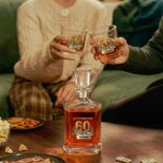 Personalized Vintage Style Whiskey Decanter with Name and Number Bar Accessory Birthday Father's Day Gift for Whiskey Lovers