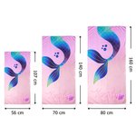 Personalisiertes Strandtuch im Meerjungfrauenschwanz-Design | mit Namen | in Großformat erhältlich | Sommerausflug Geschenk für Mädchen und Freunde