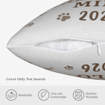 Henkilökohtainen 3 lemmikkieläinten valokuvia Paw Bone Print pehmeä heittää tyynyn kansi nimi ja vuosi Home Decoration Memorial lahja lemmikkieläinten menetys