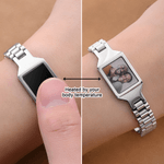 Personalised Heat-Reactive Photo Bracelet with  Engraved Text Meaningful Birthday Holiday Father's Day Gift for Father Brother