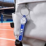 Gepersonaliseerde 3D afgedrukte bal sport sleutelhanger met naam Game Day verjaardagscadeau voor bal sportliefhebbers