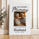 Gepersonaliseerd In Liefdevol Geheugen Fotoposter Ingelijst Schilderij met Bijnaam en Datum Betekenisvol Sympathiegeschenk voor Verlies van Vader Mam Echtgenoot