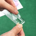 Mahjong Line Finder Acrylique Transparent Nom Multicolore Personnalisé Mahjong Line Finder Mahjong Night Birthday Gift for Mahjong Enthusiasts