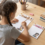 Bloc-notes personnalisé avec 40/80 pages Nom et texte Agenda quotidien Cadeau d'anniversaire pour filles Étudiants