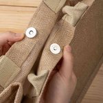 Personalised Cute Easter Bunny Birth Flower Large Capacity Jute Tote Bag with Name Daily Use Easter Gift for Friends Kids