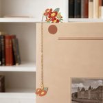 Personalised Birth Flower Butterfly Gold Metal Bookmark with Text and Decorative Chain Daily Use Birthday Gift for Women Book Lovers