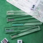 Mahjong Line Finder Acrylique Transparent Nom Multicolore Personnalisé Mahjong Line Finder Mahjong Night Birthday Gift for Mahjong Enthusiasts
