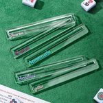 Mahjong Line Finder Acrylique Transparent Nom Multicolore Personnalisé Mahjong Line Finder Mahjong Night Birthday Gift for Mahjong Enthusiasts