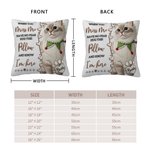 Personalized Imitation Embroidered Pet Photo Heart Paw Print Soft Throw Pillow Cover with Name Meaningful Birthday Gift for Cat Dog Pet Owner