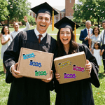 Personalised 2026 Graduation Cap Waterproof Stickers with Name Graduation Party Decoration Favor for Graduates