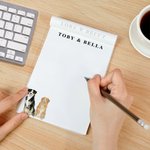 Personalisierte Aquarell Stil Haustier Foto Notizblock mit 40/80 Seiten und Text täglichen Gebrauch Geburtstag Geschenk für Tierliebhaber