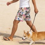 Personlig 1-5 ansiktsfoto amerikansk flagg hurtigtørkende badebukse badeshorts med nettingfôr Independence Day Beach Party gave til menn