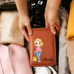 Carnet de notes personnalisé en cuir PU avec porte-stylo Planificateur de voyage Utilisation quotidienne Cadeau d'anniversaire pour les amoureux du voyage