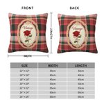 Personalizado Vintage Plaid Nacimiento Flor Suave Funda de Almohada con Nombre Decoración del Hogar Día de la Madre Regalo para Mamá Mujer