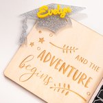 Gepersonaliseerde Class of 2026 Graduation Cap Houten Geldhouder met Naam Afstudeergeschenk voor Afgestudeerden
