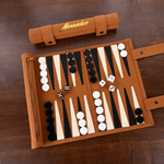 Gepersonaliseerde Microfiber PU Lederen Backgammon Set met Naam Verjaardag Bordspel Nacht Cadeau voor Gamers Mannen