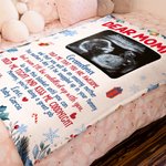 Personalisierte Multicolor Ultraschall Foto weiche Fleecedecke mit Namen Schwangerschaft Baby Dusche Zimmer Dekoration Muttertag Geschenk für Mama Großmutter