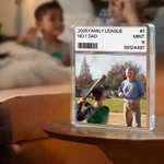 Personalized Photo Baseball No. 1 Dad Acrylic Plaque Home Decor Father's Day Birthday Gift for Dad Grandpa