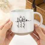Personalizowany kubek ceramiczny 355 ml z sylwetką pupila i imieniem prezent na urodziny dla miłośników zwierząt