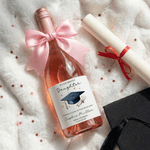 Personalized Graduation Cap Waterproof Wine Stickers Labels with Title Name Year Graduation Gift for Graduates