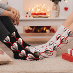 Personalised Romantic Heart Face Photo Mid-Calf Knee-High Socks Valentine's Day Anniversary Gift for Generation Z Lover Girlfriend Boyfriend