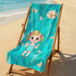 Personlig tegneserie karakter fødsel blomst hurtigtørkende overdimensjonert mykt badehåndkle med navn svømming strandfest bursdagsgave til gutter jenter venner