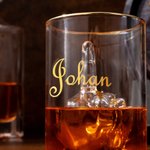 Personligt whiskyglas med humoristisk finger-design 370 ml rolig present till vän perfekt för fredagsmys