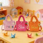Personalisierte niedliche Blume Lollipop Erdbeere Name Cord Crossbody Tasche Geburtstag zurück zu Schule Geschenk für Mädchen Kleinkinder Kinder