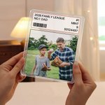 Personalized Photo Baseball No. 1 Dad Acrylic Plaque Home Decor Father's Day Birthday Gift for Dad Grandpa