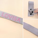Personlig broderad bagagetagg med tryckknapp flera färger resor affärsresor födelsedagspresent studenten