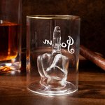 Personligt whiskyglas med humoristisk finger-design 370 ml rolig present till vän perfekt för fredagsmys