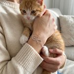 Bracelet personnalisé Mobius Infinity en forme de coeur de chat avec nom Bijoux élégants à porter au quotidien Cadeau d'anniversaire pour les amoureux des chats