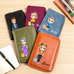 Carnet de notes personnalisé en cuir PU avec porte-stylo Planificateur de voyage Utilisation quotidienne Cadeau d'anniversaire pour les amoureux du voyage