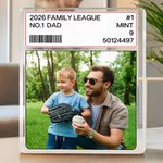 Personalized Photo Baseball No. 1 Dad Acrylic Plaque Home Decor Father's Day Birthday Gift for Dad Grandpa