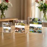 Personalized 12 Photos Collage Square Acrylic Plaque with Text Birthday Anniversary Gift for Friends Family