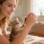 Bracelet personnalisé Mobius Infinity en forme de coeur de chat avec nom Bijoux élégants à porter au quotidien Cadeau d'anniversaire pour les amoureux des chats